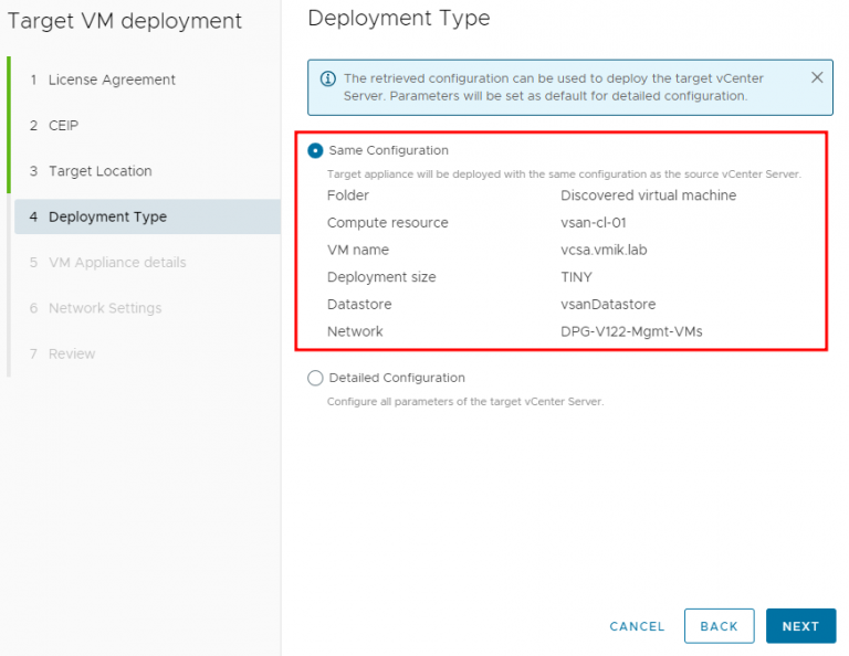 Updating the VMware vCenter server from version 8.0 U1 to 8.0 U2 using ...
