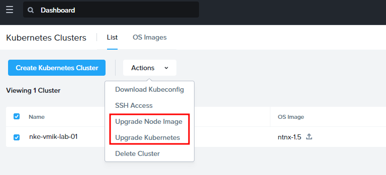 Nutanix Kubernetes Engine (NKE): Day-two operations. Updating Kubernetes and OS image versions.