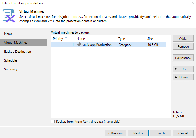 Using Nutanix Prism Central Categories with Veeam Backup 12.2